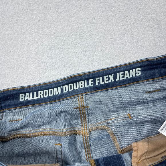 Duluth Trading Jeans Men 36x33 Standard Fit Dark Wash Relax Ballroom Double Flex - Picture 6 of 11